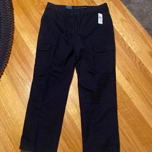 NWT Nautica men’s pants 38x32 black, cargo dress pants